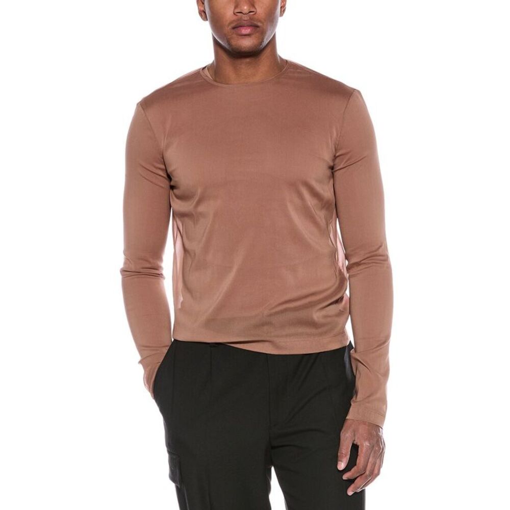 Valentino Mens  Sheer Silk-Blend T-Shirt, Black